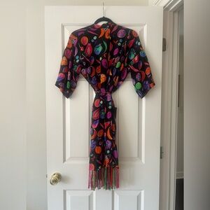 Matthew Williamson Fruit Robe Dress Fringe